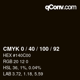 Color code: CMYK 0 / 40 / 100 / 92 | qconv.com