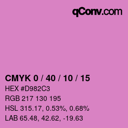 颜色代码: CMYK 0 / 40 / 10 / 15 | qconv.com