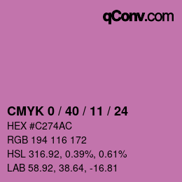 Color code: CMYK 0 / 40 / 11 / 24 | qconv.com