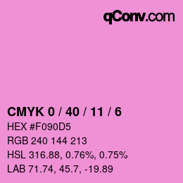カラーコード: CMYK 0 / 40 / 11 / 6 | qconv.com