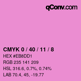 Color code: CMYK 0 / 40 / 11 / 8 | qconv.com