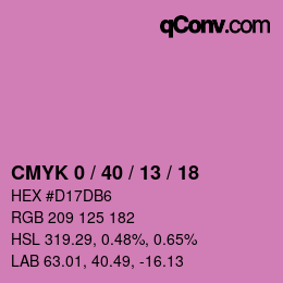 Color code: CMYK 0 / 40 / 13 / 18 | qconv.com