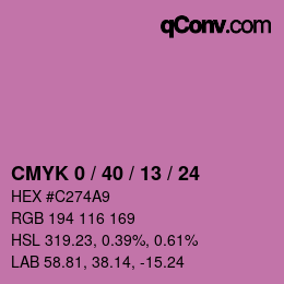 Color code: CMYK 0 / 40 / 13 / 24 | qconv.com