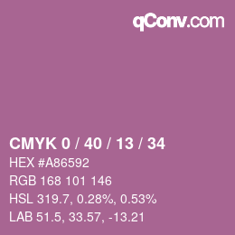 Color code: CMYK 0 / 40 / 13 / 34 | qconv.com