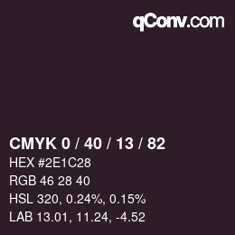 Color code: CMYK 0 / 40 / 13 / 82 | qconv.com