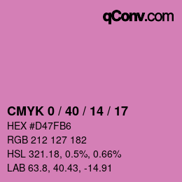 Color code: CMYK 0 / 40 / 14 / 17 | qconv.com