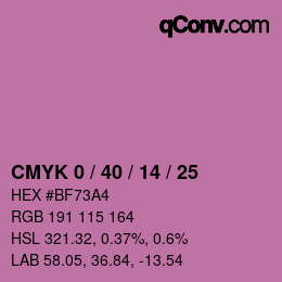 Color code: CMYK 0 / 40 / 14 / 25 | qconv.com