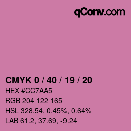 Color code: CMYK 0 / 40 / 19 / 20 | qconv.com