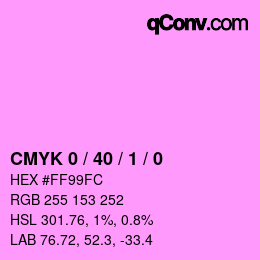 カラーコード: CMYK 0 / 40 / 1 / 0 | qconv.com