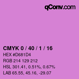 カラーコード: CMYK 0 / 40 / 1 / 16 | qconv.com