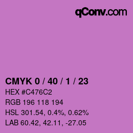 Color code: CMYK 0 / 40 / 1 / 23 | qconv.com