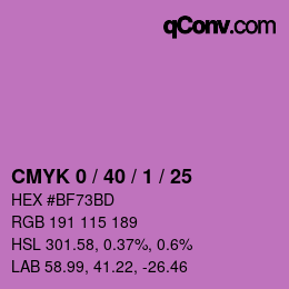 カラーコード: CMYK 0 / 40 / 1 / 25 | qconv.com