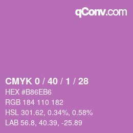 颜色代码: CMYK 0 / 40 / 1 / 28 | qconv.com