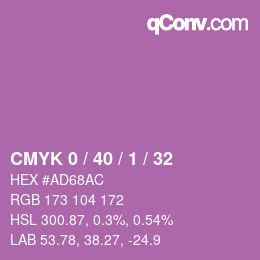 カラーコード: CMYK 0 / 40 / 1 / 32 | qconv.com