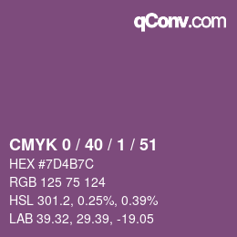 颜色代码: CMYK 0 / 40 / 1 / 51 | qconv.com