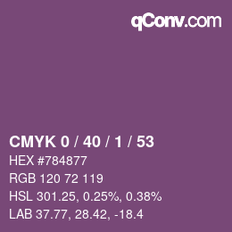 Color code: CMYK 0 / 40 / 1 / 53 | qconv.com
