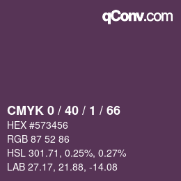 カラーコード: CMYK 0 / 40 / 1 / 66 | qconv.com