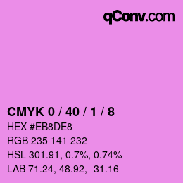 Color code: CMYK 0 / 40 / 1 / 8 | qconv.com