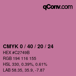 Color code: CMYK 0 / 40 / 20 / 24 | qconv.com