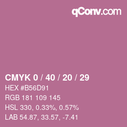 Color code: CMYK 0 / 40 / 20 / 29 | qconv.com