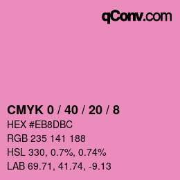 颜色代码: CMYK 0 / 40 / 20 / 8 | qconv.com