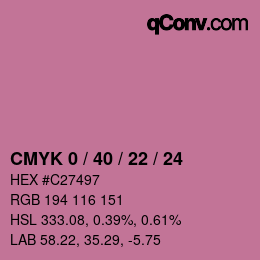 Color code: CMYK 0 / 40 / 22 / 24 | qconv.com