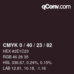 Color code: CMYK 0 / 40 / 23 / 82 | qconv.com