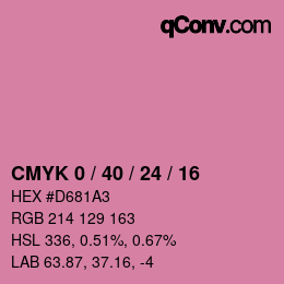 颜色代码: CMYK 0 / 40 / 24 / 16 | qconv.com
