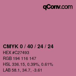 Color code: CMYK 0 / 40 / 24 / 24 | qconv.com