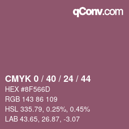 颜色代码: CMYK 0 / 40 / 24 / 44 | qconv.com
