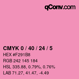 カラーコード: CMYK 0 / 40 / 24 / 5 | qconv.com