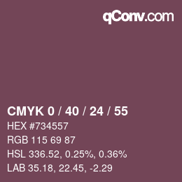 Color code: CMYK 0 / 40 / 24 / 55 | qconv.com