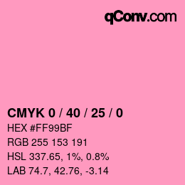 カラーコード: CMYK 0 / 40 / 25 / 0 | qconv.com