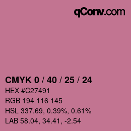 颜色代码: CMYK 0 / 40 / 25 / 24 | qconv.com