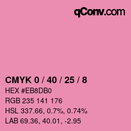 Color code: CMYK 0 / 40 / 25 / 8 | qconv.com
