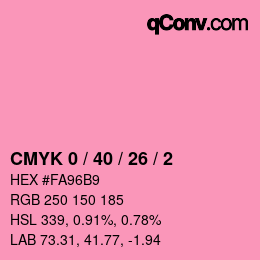 Color code: CMYK 0 / 40 / 26 / 2 | qconv.com