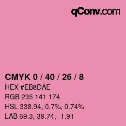 カラーコード: CMYK 0 / 40 / 26 / 8 | qconv.com