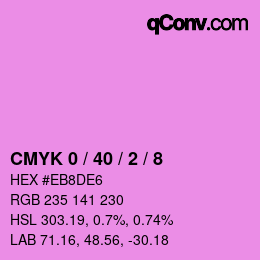 Color code: CMYK 0 / 40 / 2 / 8 | qconv.com