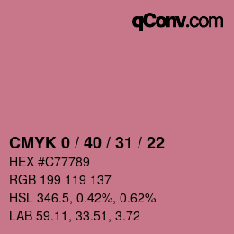 Color code: CMYK 0 / 40 / 31 / 22 | qconv.com