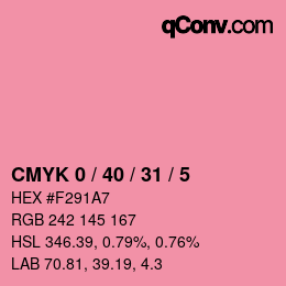 Color code: CMYK 0 / 40 / 31 / 5 | qconv.com