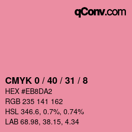 Color code: CMYK 0 / 40 / 31 / 8 | qconv.com