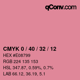カラーコード: CMYK 0 / 40 / 32 / 12 | qconv.com
