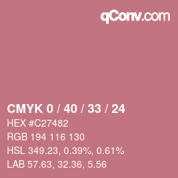 Color code: CMYK 0 / 40 / 33 / 24 | qconv.com