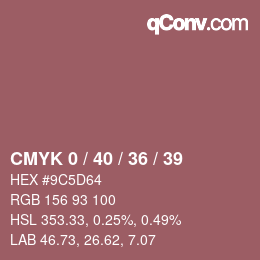颜色代码: CMYK 0 / 40 / 36 / 39 | qconv.com