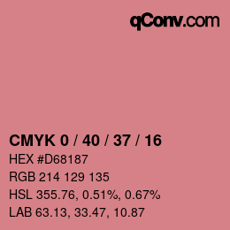 Color code: CMYK 0 / 40 / 37 / 16 | qconv.com