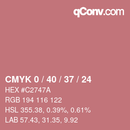Color code: CMYK 0 / 40 / 37 / 24 | qconv.com