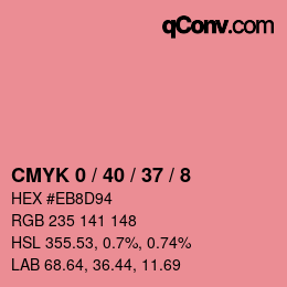 Color code: CMYK 0 / 40 / 37 / 8 | qconv.com