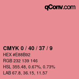 Color code: CMYK 0 / 40 / 37 / 9 | qconv.com