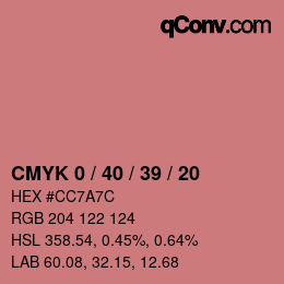 Color code: CMYK 0 / 40 / 39 / 20 | qconv.com