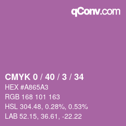 Color code: CMYK 0 / 40 / 3 / 34 | qconv.com